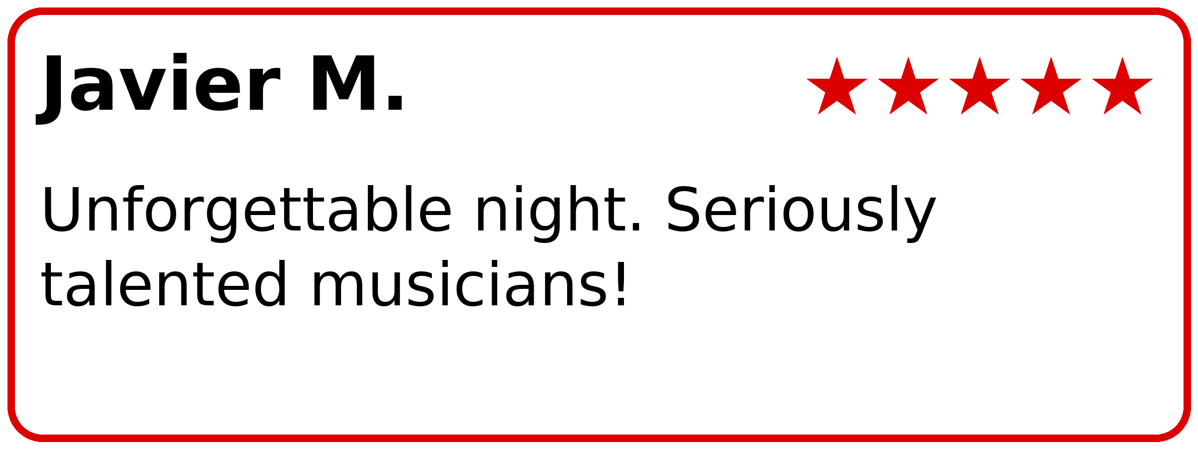 Customer review of PianoPiano Dueling Piano Bar