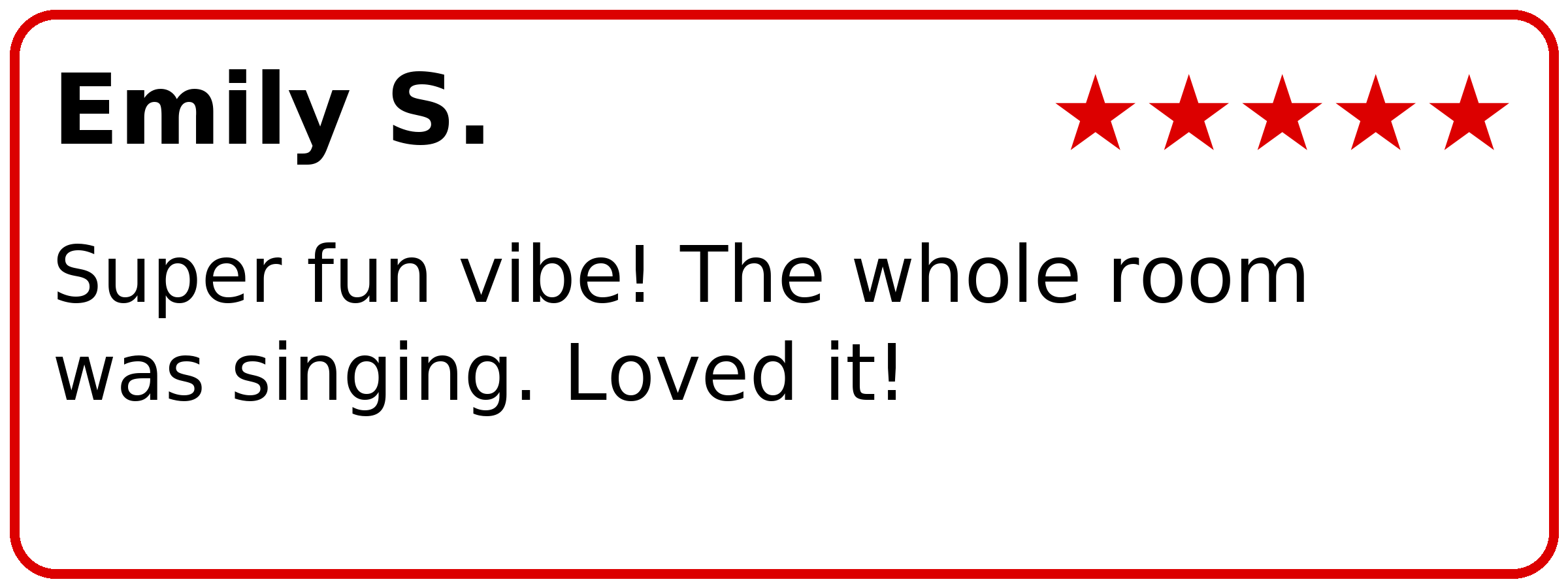 Customer review of PianoPiano Dueling Piano Bar