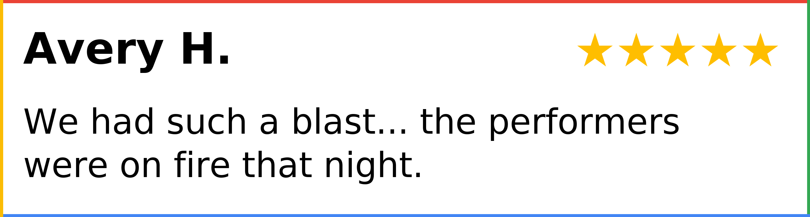 Customer review of PianoPiano Dueling Piano Bar