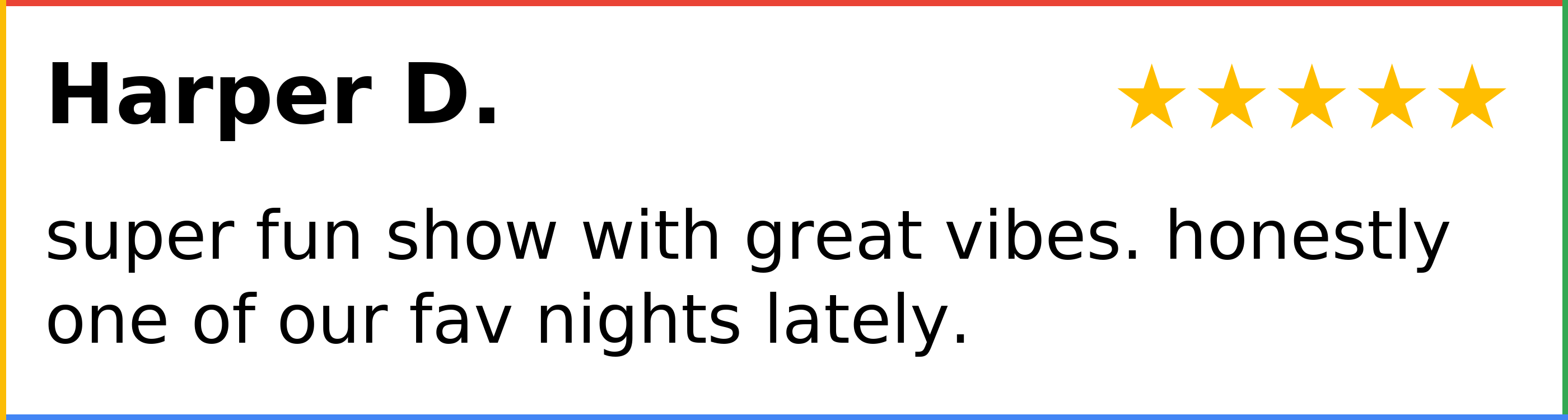 Customer review of PianoPiano Dueling Piano Bar