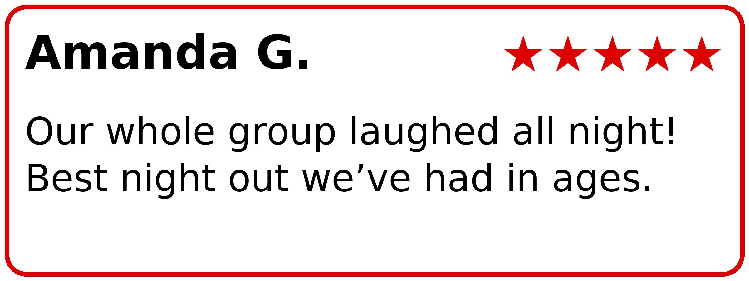 Customer review of PianoPiano Dueling Piano Bar