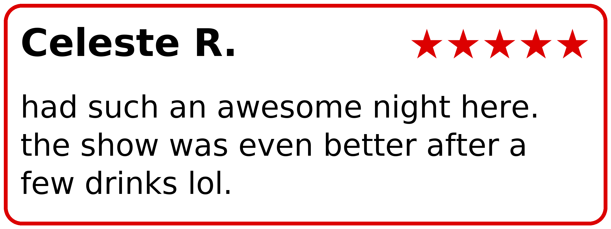 Customer review of PianoPiano Dueling Piano Bar