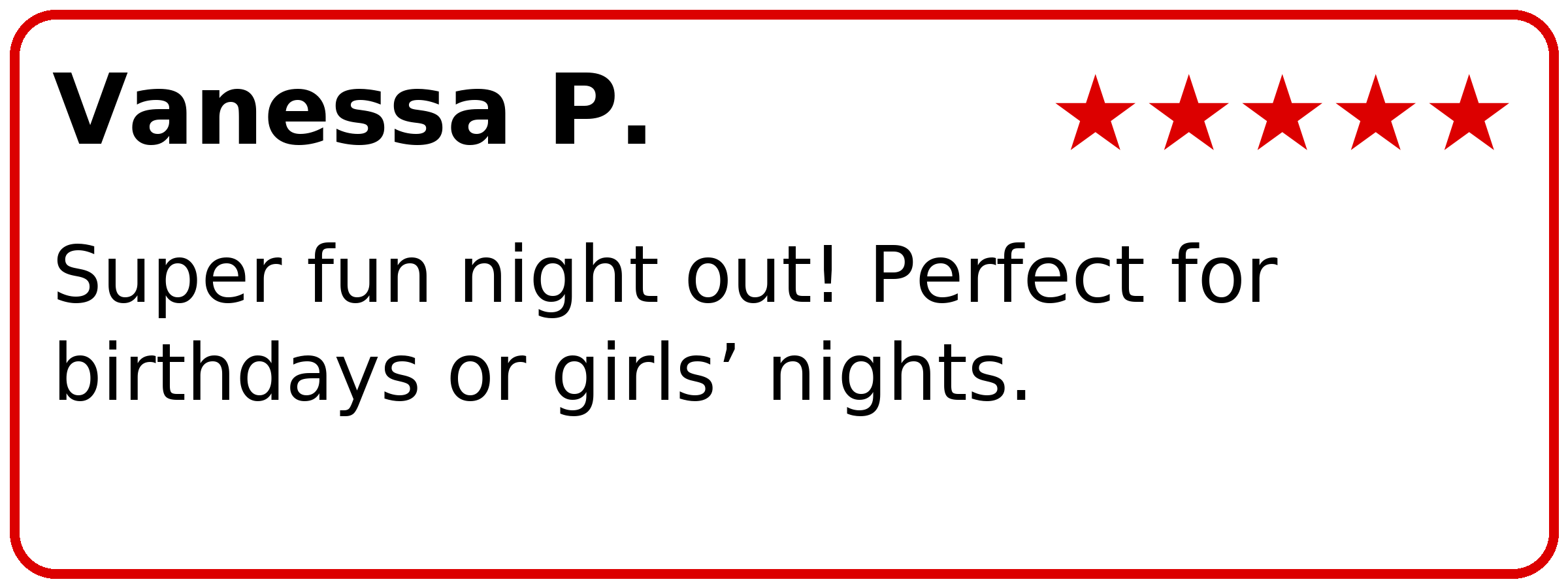 Customer review of PianoPiano Dueling Piano Bar